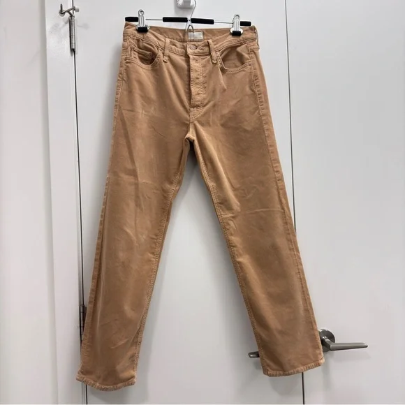 Mother the Tomcat ankle cords brown Straight-Leg Pants size 28 with inseam 26” - Picture 2 of 12